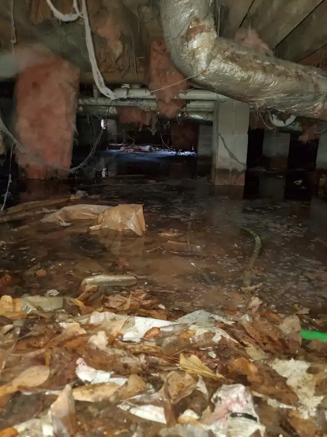 Crawl space flood assessment for Commercial Water Damage Restoration in East Rancho Dominguez