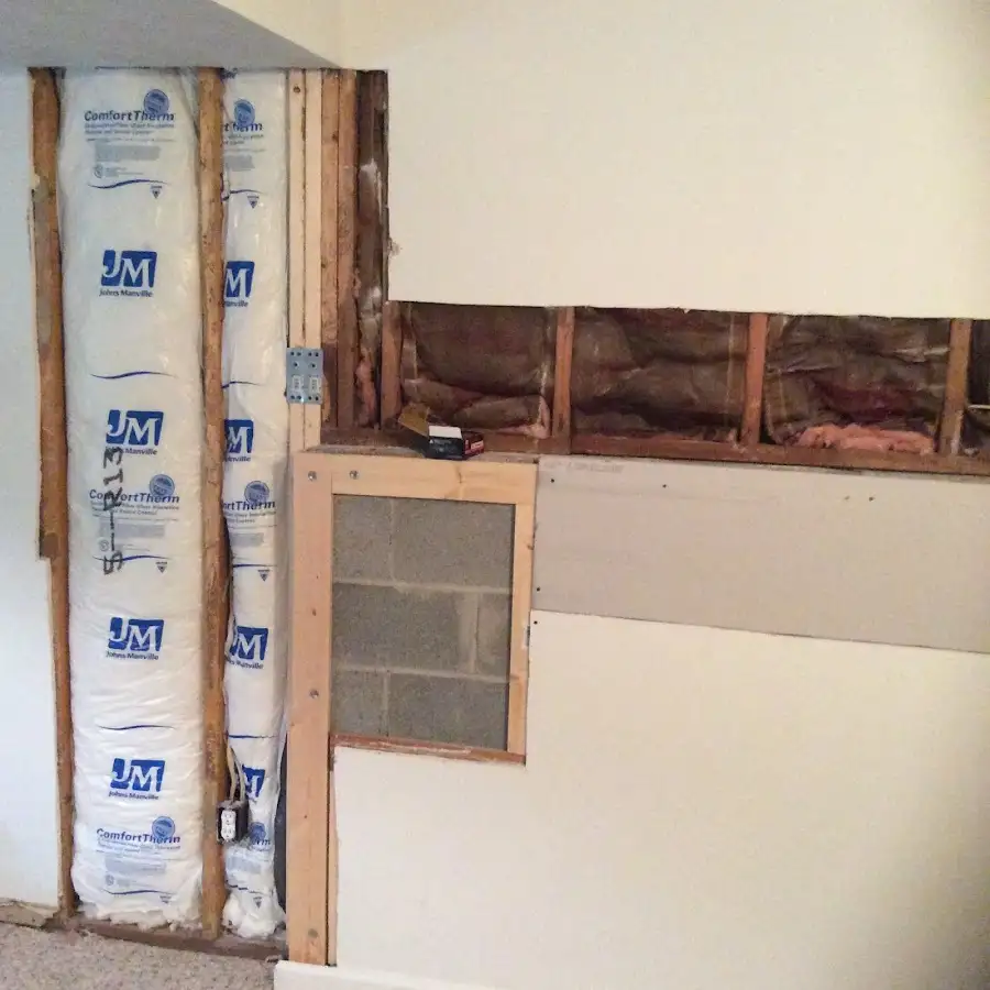 Wall insulation replacement during Contents Cleaning & Restoration in East Rancho Dominguez